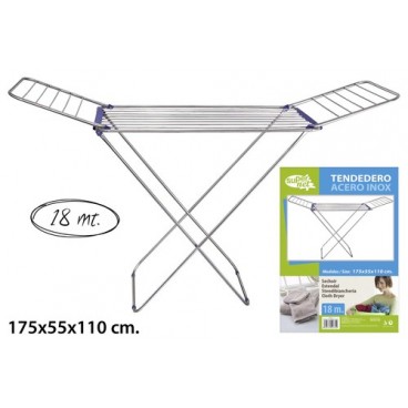 2052774 SECHE-LINGE 18MTS ACIER INOX (6 PIECES)