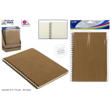CAHIER COUVERCLE CRAFT A4 70G 80 FEUILLES ( 24 PIECES)