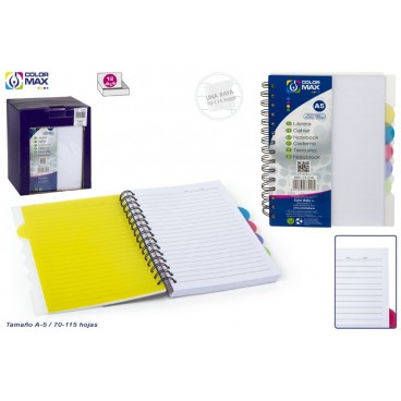 CAHIER A5 70/115 FEUILLES ( 24 PIECES)