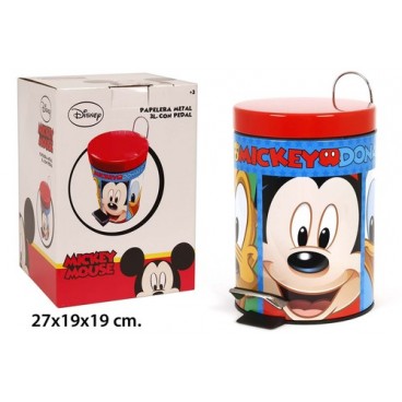 2052997 POUBELLE 3L METAL PEDALE MICKEY (6 PIECES)