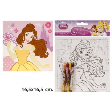 2053170 PUZZLE COLOR. 4 CRAYONS PRINCESS (72 PIECES)