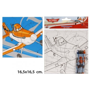 2053171 PUZZLE COLOR. 4 CRAYONS PLANES (72 PIECES)