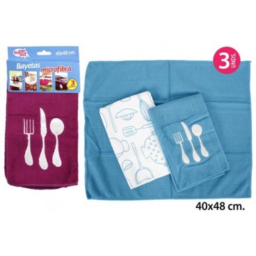 2053213 LAVETTE MICROFIBRE 3PCS (40X48) (48 PIECES)