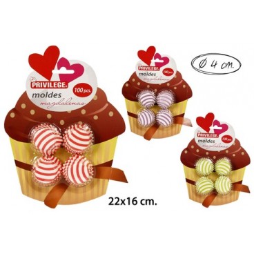 2053294 MOULES GATEAUX DEC. 4 CM 100PC (72 PIECES)