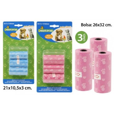 2053478 SACHET DECHETS MASCOTTES SET 3 (96 PIECES)