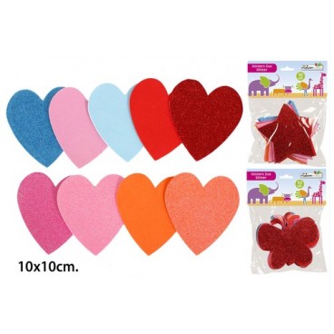 2053568 AUTOCOLLANTS EVA GLITTER 10PCS (72 PIECES)