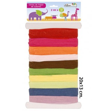 2053576 RUBAN PAPIER COULEURS 10PCS*2M (72 PIECES)