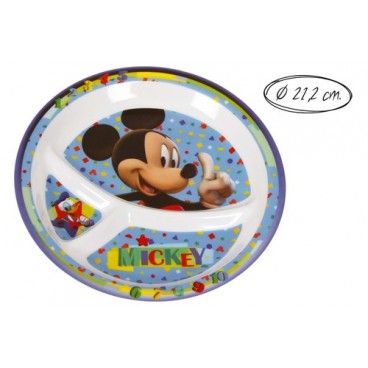 2053692 ASSIETTE MELAMINE 3 COMP.21.20CM MICKEY (96 PIECES)