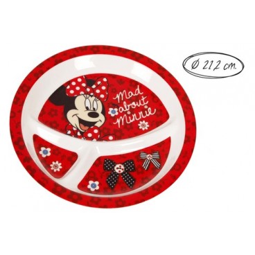 2053693 ASSIETTE MELAMINE 3 COMP.21.20CM MINNIE (96 PIECES)
