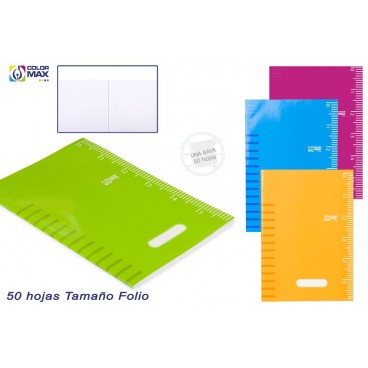 CAHIER SCOLAIRE BASIQUE - 50 FEUILLES - 1 LIGNE ( 48 PIECES)