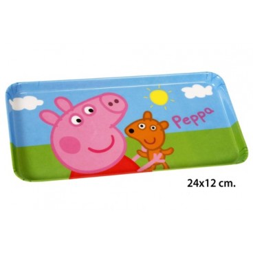 2053701 PLATEAU DEJEUNER MELAMINE 24X12 PEPPA PIG (96 PIECES)
