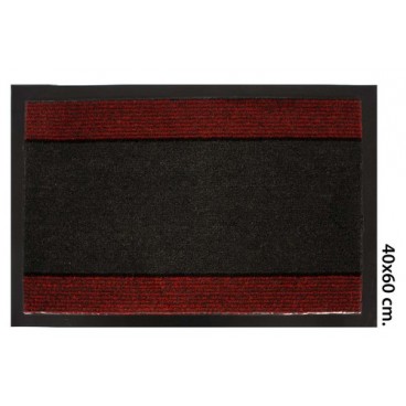 2053822 TAPIS 40X60 NOIR-ROUGE (12 PIECES)