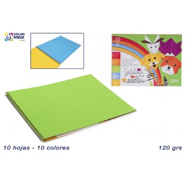 BLOC BRISTOL SCOLAIRES COULEUR 10F/120G - 10 COULEURS ( 50 PIECES)