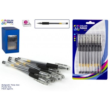 SET 8 STYLOS GEL POINTE FINE ( 24 PIECES)