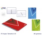 CAHIER SCOLAIRE 1/4 70F 60G - BASIQUE - 2 LIGNES ( 60 PIECES)
