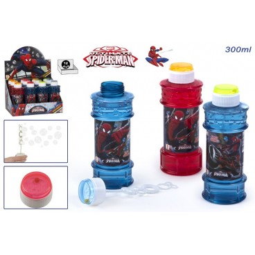 BOUTEILLE BULLES SAVON 300 ML - SPIDERMAN - DISP 12