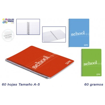 BLOC SPIRALE COUVERCLE DUR 1/4 60F 60G - 2 LIGNES ( 48 PIECES)
