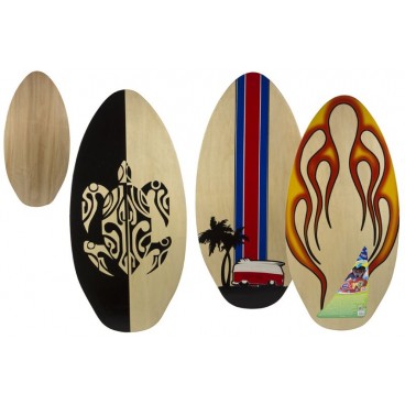 PLANCHE SURF BOIS 105 CM - 3 ASS ( 6 PIECES)