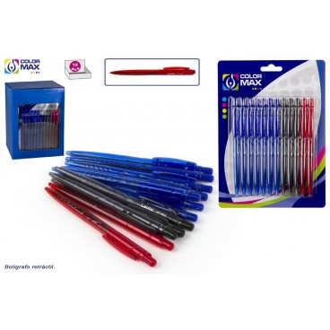 BLISTER 12 STYLOS RETRACTABLES ( 24 PIECES)