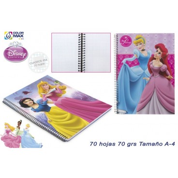 CAHIER SCOLAIRE A4 70F 70G CARRÉ 4MM COUVER. PERFOR. - PRINC ( 30 PIECES)