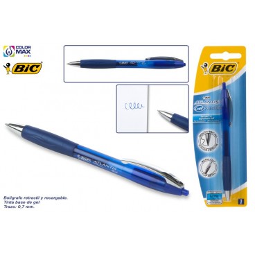 895794 - BLISTER STYLOS BIC ATLANTIS GEL BLEU ( 20 PIECES)