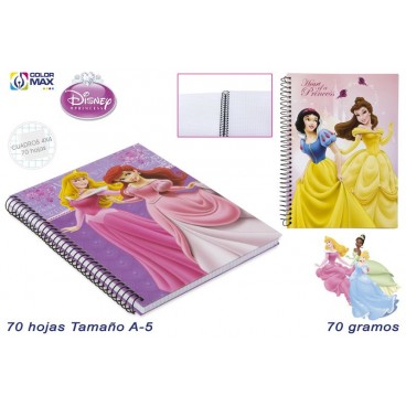 CAHIER SCOLAIRE A5 70F 70G CARRÉ 4MM COUVERT. PERFOR- PRINCE ( 50 PIECES)