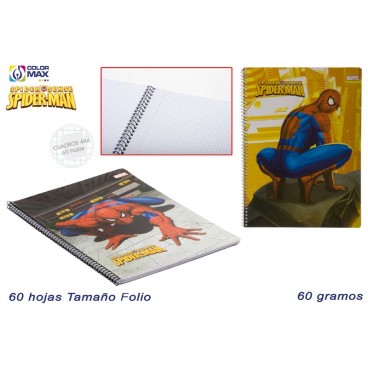 CAHIER ÉCOLE FEUILLE COUVERTURE BASIQ 60PAG. /60GRS SPIDERMA ( 30 PIECES)