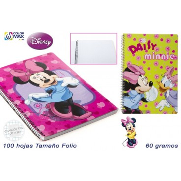 CAHIER SCOLAIRE 100F 60G CARRÉ 4 MM COUVERCLE DURE - MINNIE ( 30 PIECES)