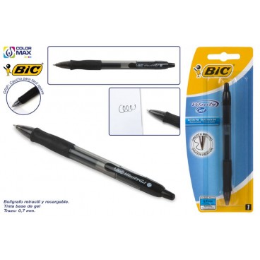 829161 - BLISTER STYLO BIC VELOCITY GEL NOIR ( 20 PIECES)