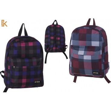 SAC À DOS CARRÉS 30X42X18 CM - 2 ASS ( 12 PIECES)
