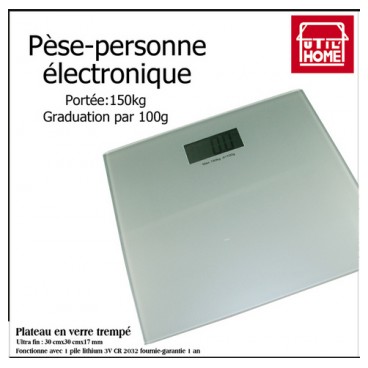 Pèse Personne électronique (Réf 1173 par lot de 24 pcs)