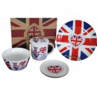 Set petit déj Union Jack love (Réf 1184 par 24 sets)