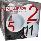 Service 18 pièces NUMBERS (Référence: numbers1-Colisage: 2)