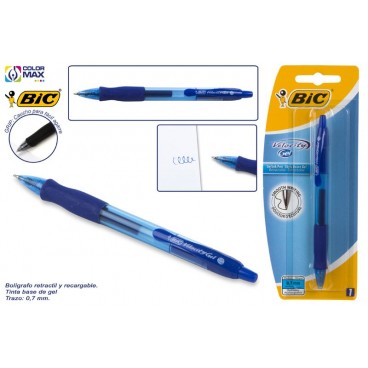 829162 - BLISTER STYLO BIC VELOCITY GEL BLEU ( 20 PIECES)