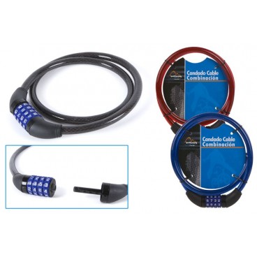 CADENAS CÂBLE BYCICLETTE COMBINAISON 3 ASS ( 24 PIECES)