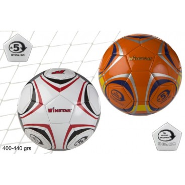 BALLON FOOTBALL WINSTAR - TAILLE 5 - 2 ASS - 400/440G