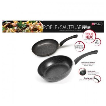 Set poele + sauteuse (Réf 1126 par lot de 24 sets)