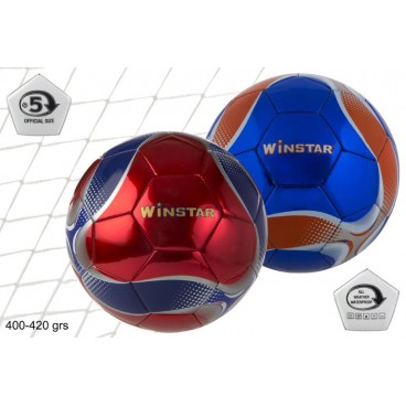BALLON FOOTBALL WINSTAR MÉTALLIC - 2 ASS - 400/420G