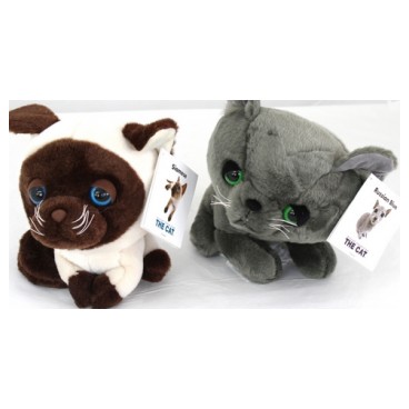 Peluche Chat grosse tête 30 cm (Réf 1035 par lot de 24 pcs)