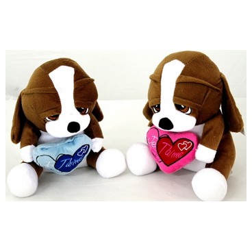 Peluche Chiens je t'aime (Référence: 1343B-Colisage: 36)
