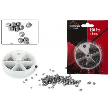 BLISTER PLOMB PÊCHE D4 MM - 150 PCS ( 24 PIECES)