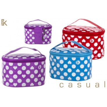 TROUSSE DE TOILETTE K BAGS PVC 21X13X14 CM - 3 ASS ( 12 PIECES)