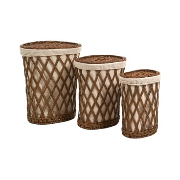 Set de 3 panières à linge (Réf 11168 par lot de 24 sets)