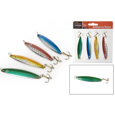 BLISTER 4 LEURRES PÊCHE ( 48 PIECES)