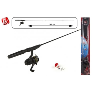 BLISTER CANNE À PÊCHE 160 CM AVEC ACCÉSSOIRES ( 6 PIECES)