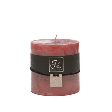 Bougie framboise 10*10cm (Réf 93495 par lot de 24 pcs)