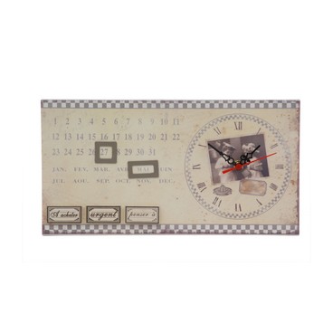 Calendrier + horloge 30 cm (Réf 12922 par lot de 24 pcs)