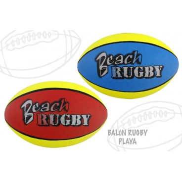 BALLON RUGBY PLAGE - 2 ASS ( 12 PIECES)