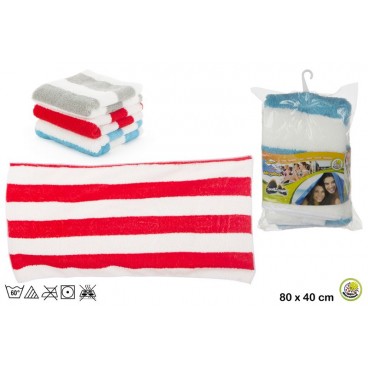 SERVIETTE DE SPORT 80X40 CM - 3 ASS - 300G ( 24 PIECES)