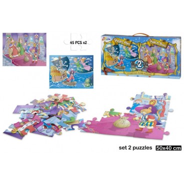 PACK 2 PUZZLE - CONTE DE FÉES - SOL - 45X2 PCS ( 12 PIECES)